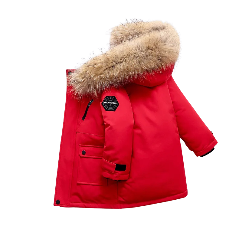 Warmer Wintermantel mit Fellbesatz