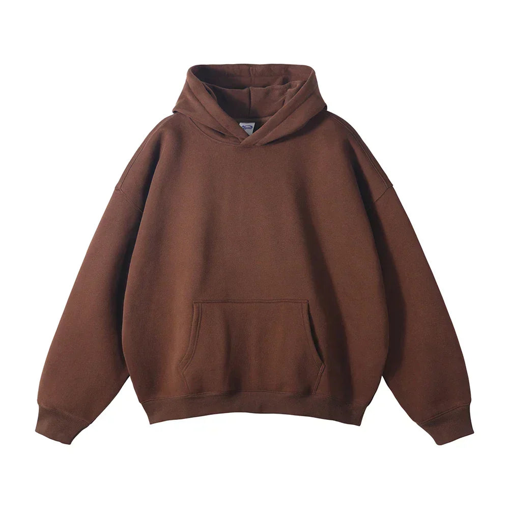 Relaxed Herren-Kapuzenpullover mit Känguru-Tasche