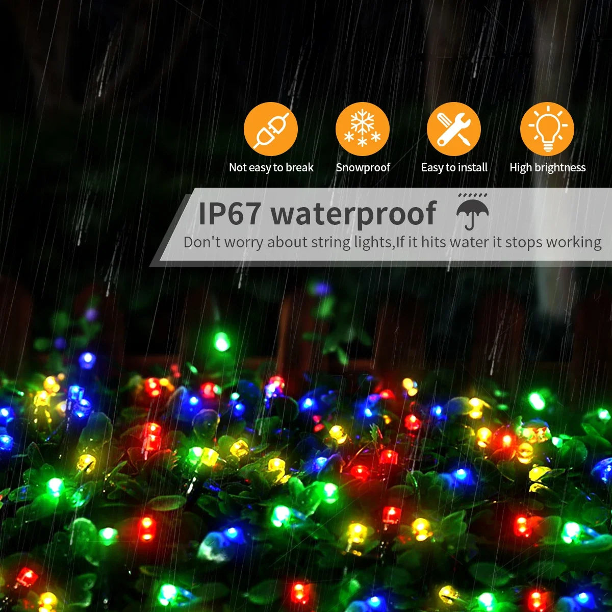 LED Lichterkette Außen 24V | 8 Leuchtmodi | Wasserdicht IP65 | 10–100 m | Für Garten, Haus & Weihnachtsdeko