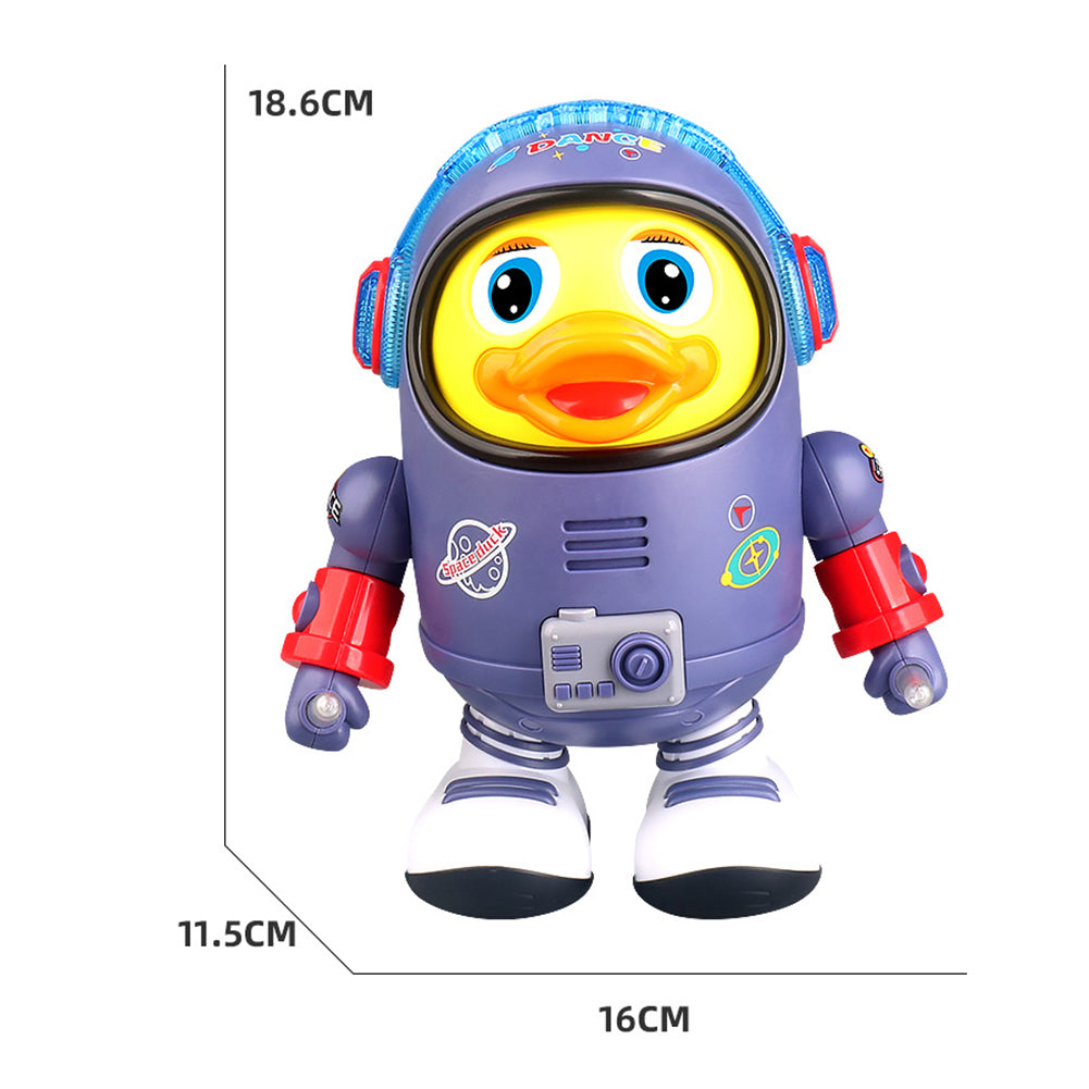 Tanzende Astronautenente mit Licht und Musik