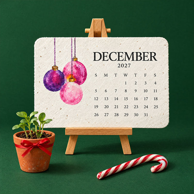 Pflanzbarer Samenpapier-Kalender 2027 | 12 Monate voller Blütenfreude