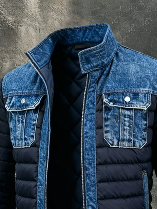 Zacharie - Moderne gesteppte Denim-Jacke
