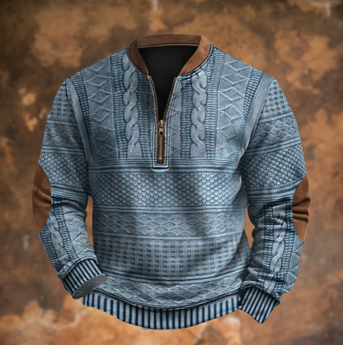 Retro Pullover mit Reißverschluss