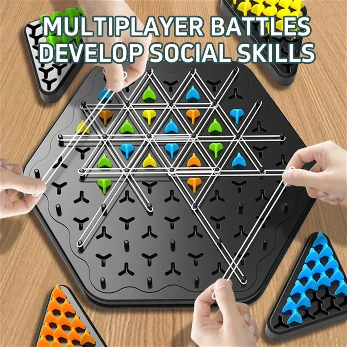Dreieck-Ketten-Strategie- und Duell-Logik-Denkspiel