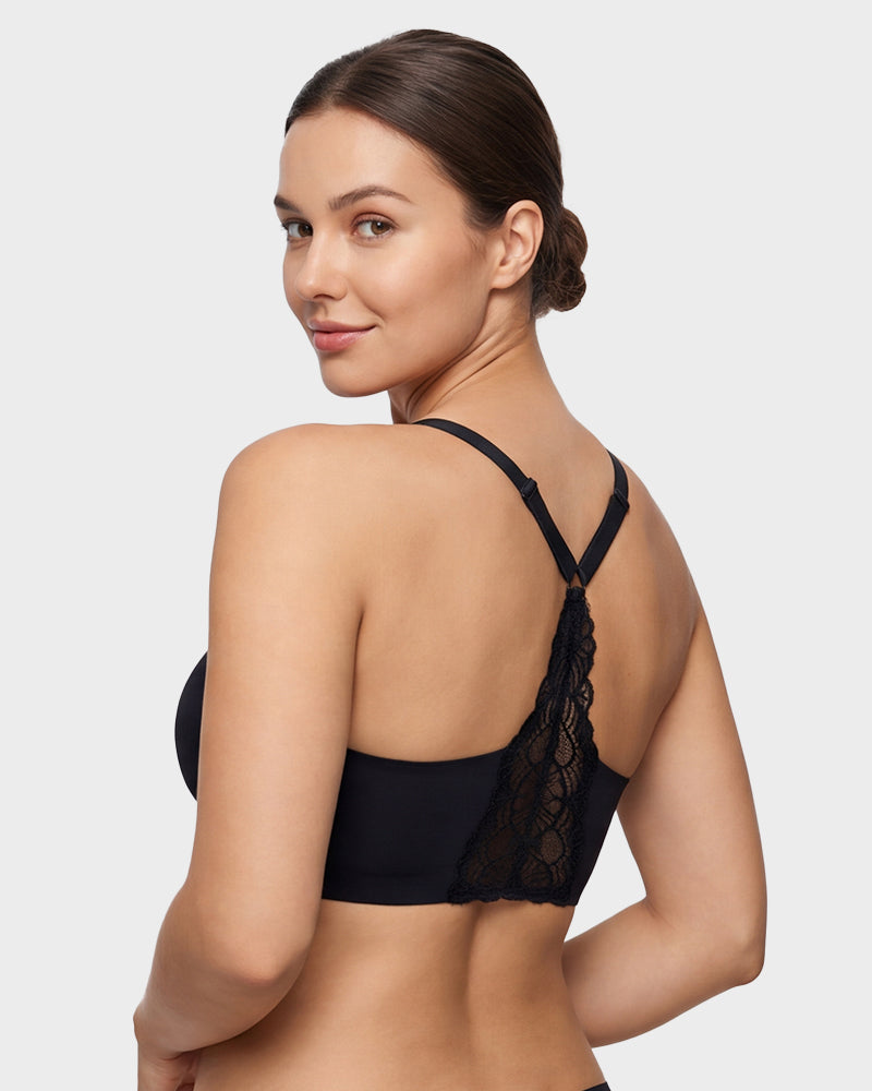 Nahtloses rückenfreies Spitzen-Bralette