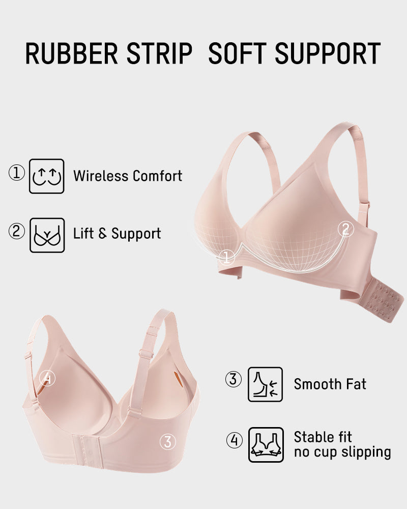 Tief Ausgeschnittener Drahtloser Push-Up-BH