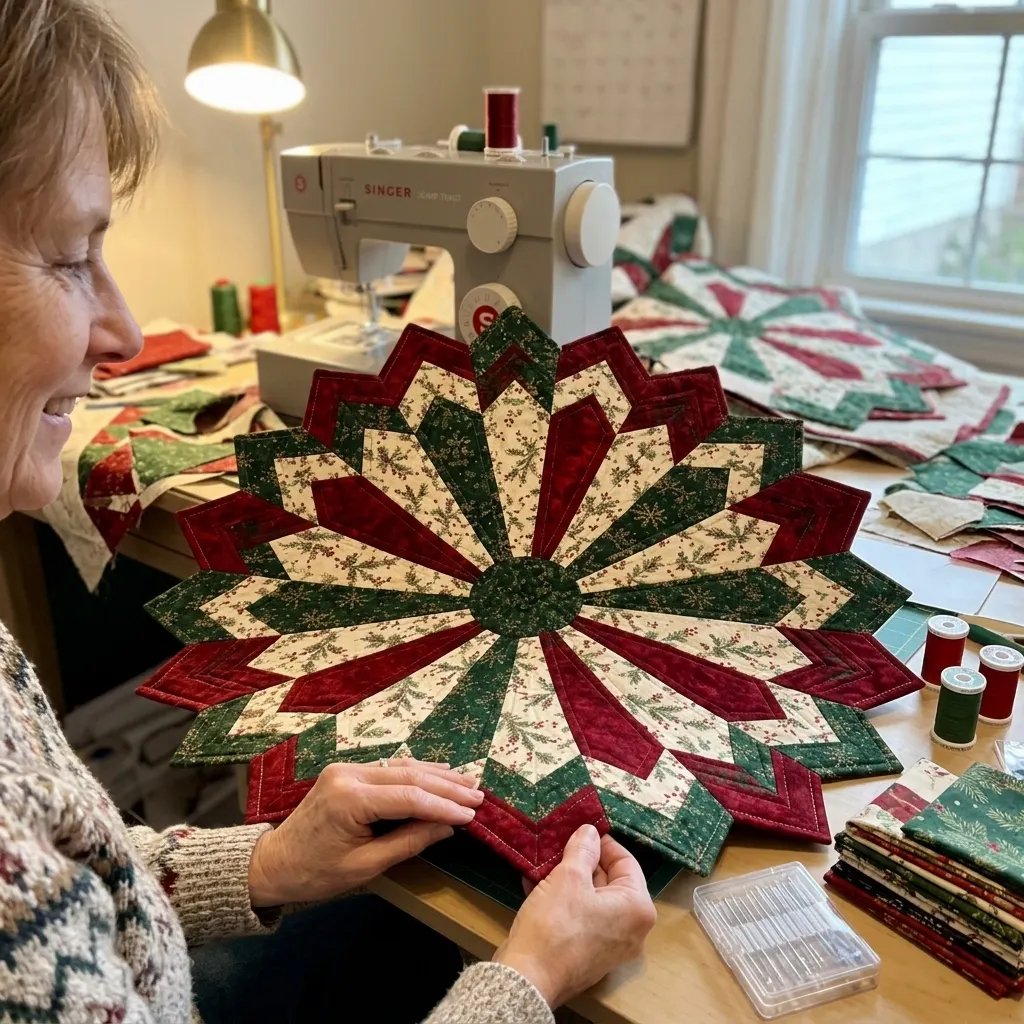 Set Schablonen für Quilting Weihnachtsstern Tischdekorationen