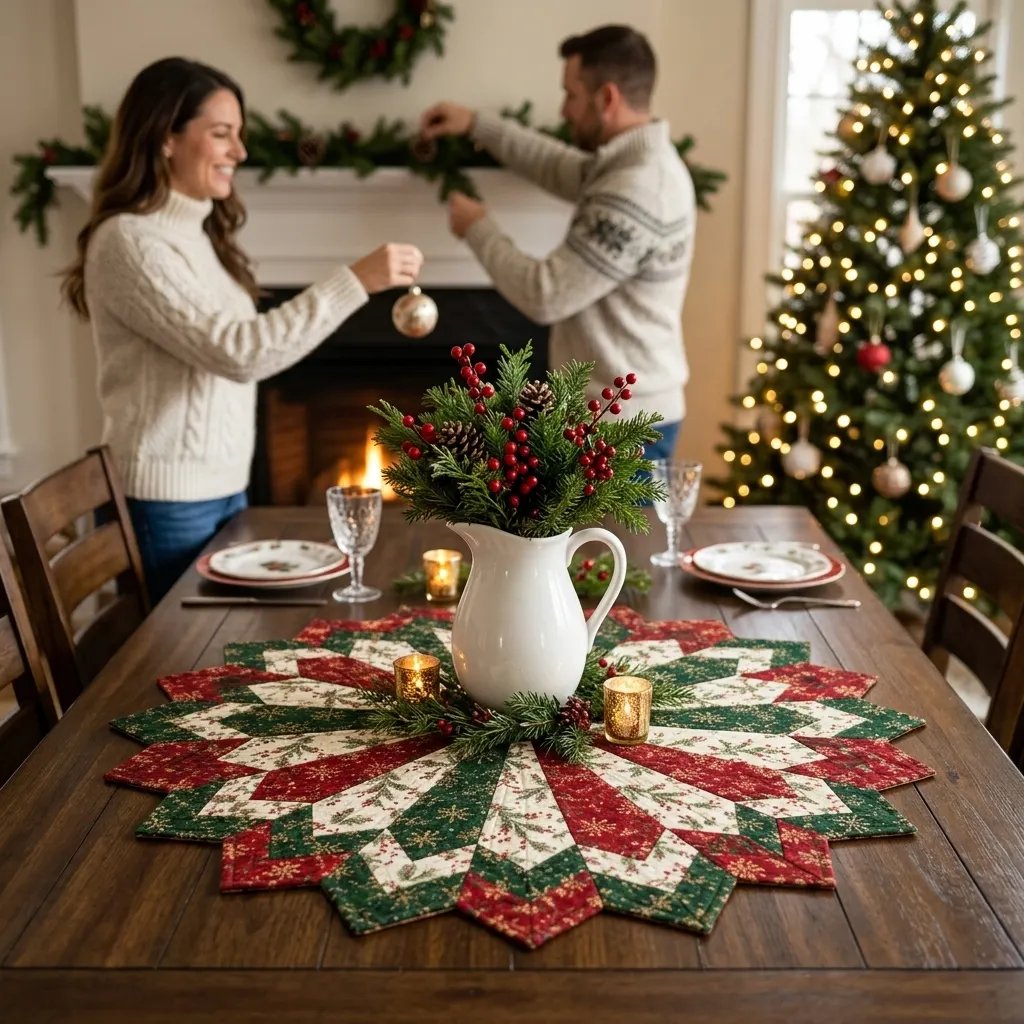 Set Schablonen für Quilting Weihnachtsstern Tischdekorationen