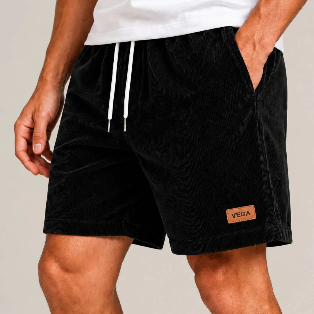 Shorts Bermuda für Herren aus geripptem Cord Samt