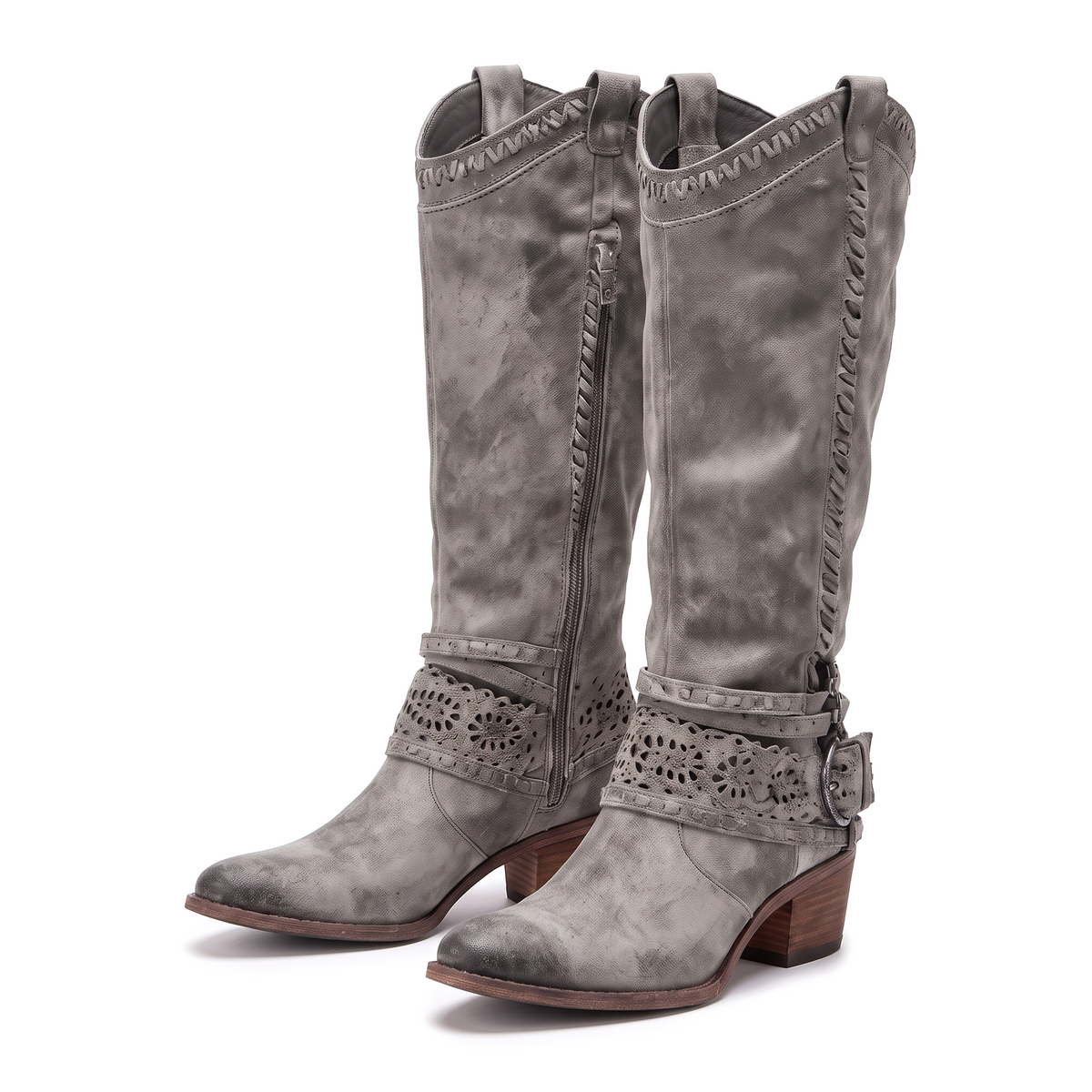 Sophie Westernstiefel mit Riemendetail