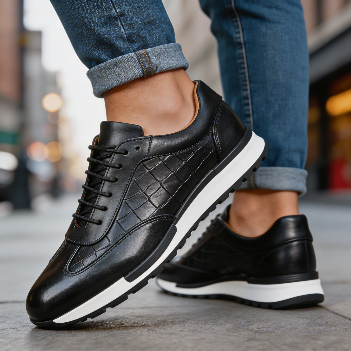 Moretti Leder-Sneakers