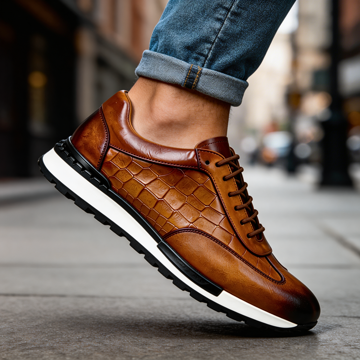Moretti Leder-Sneakers