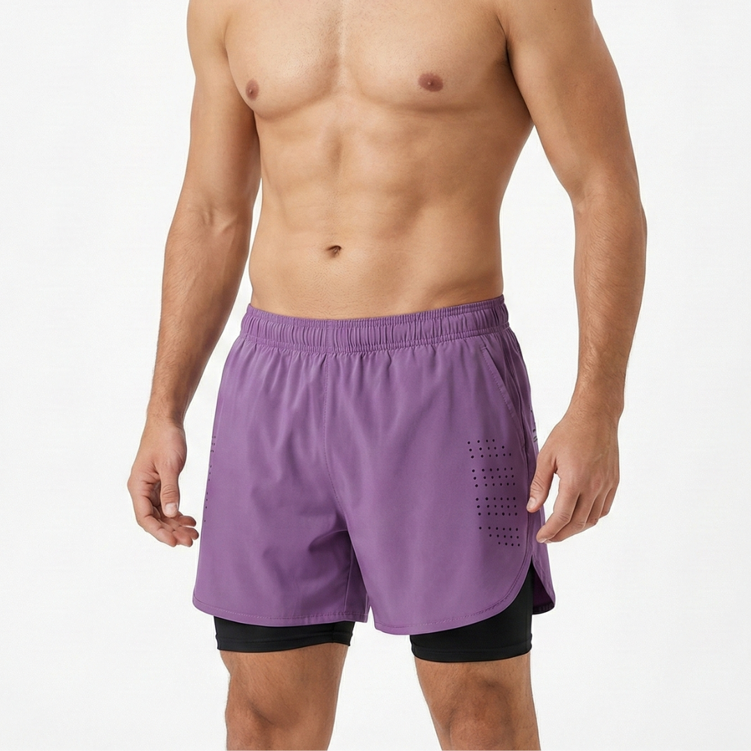 Camp Basel | Runaro Zweilagige Sportshorts