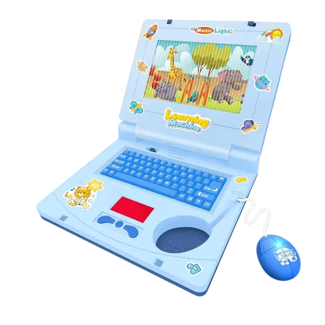 Cartoon-Lernlaptop-Spielzeug mit Musik