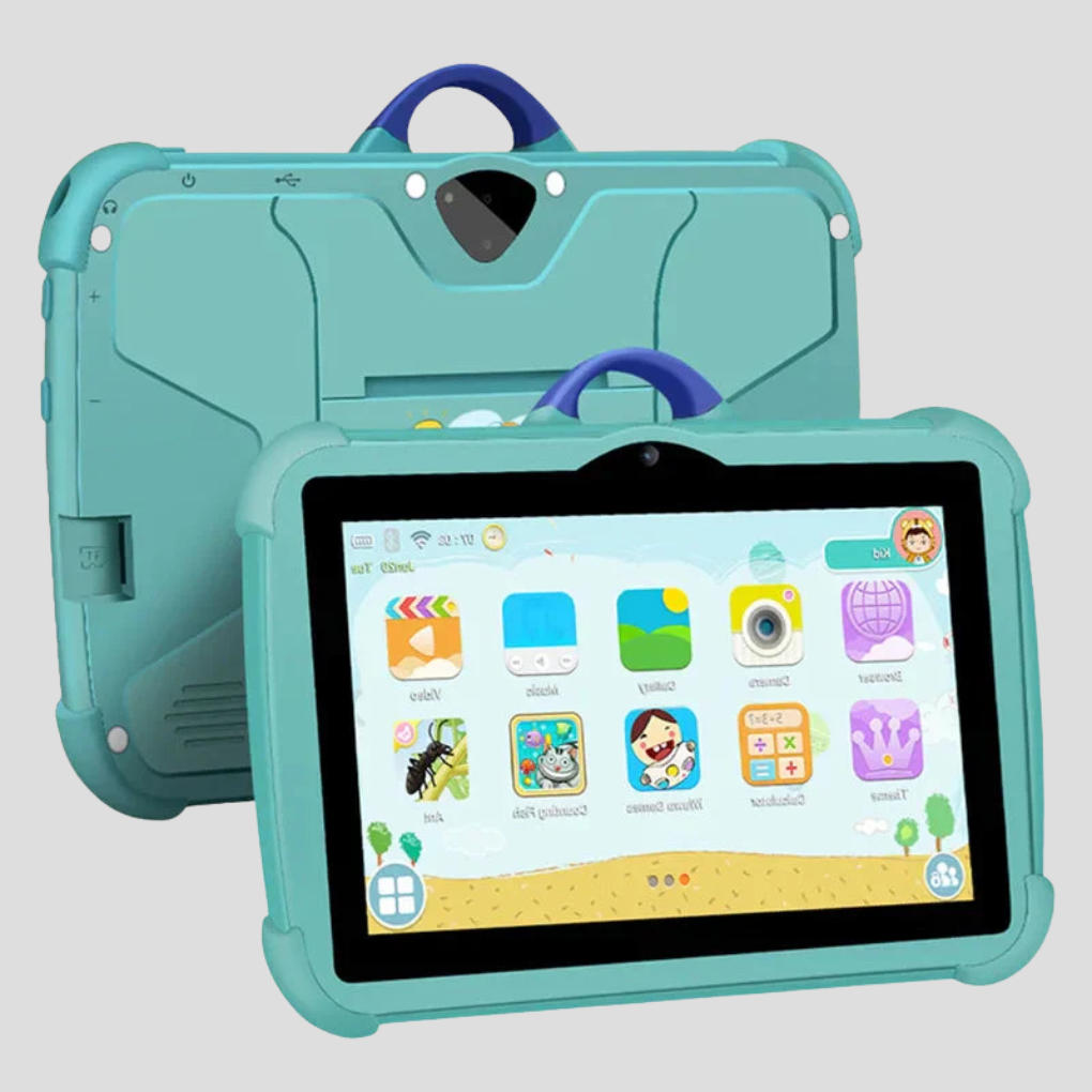 Android Tablet für Kinder mit Kindersicherung und Schutzhülle, 7-Zoll-Display
