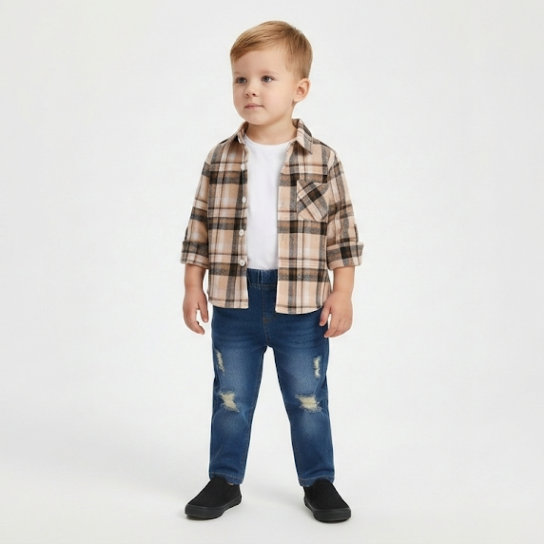 Camp Basel | Plaid Flannel Shirt Set