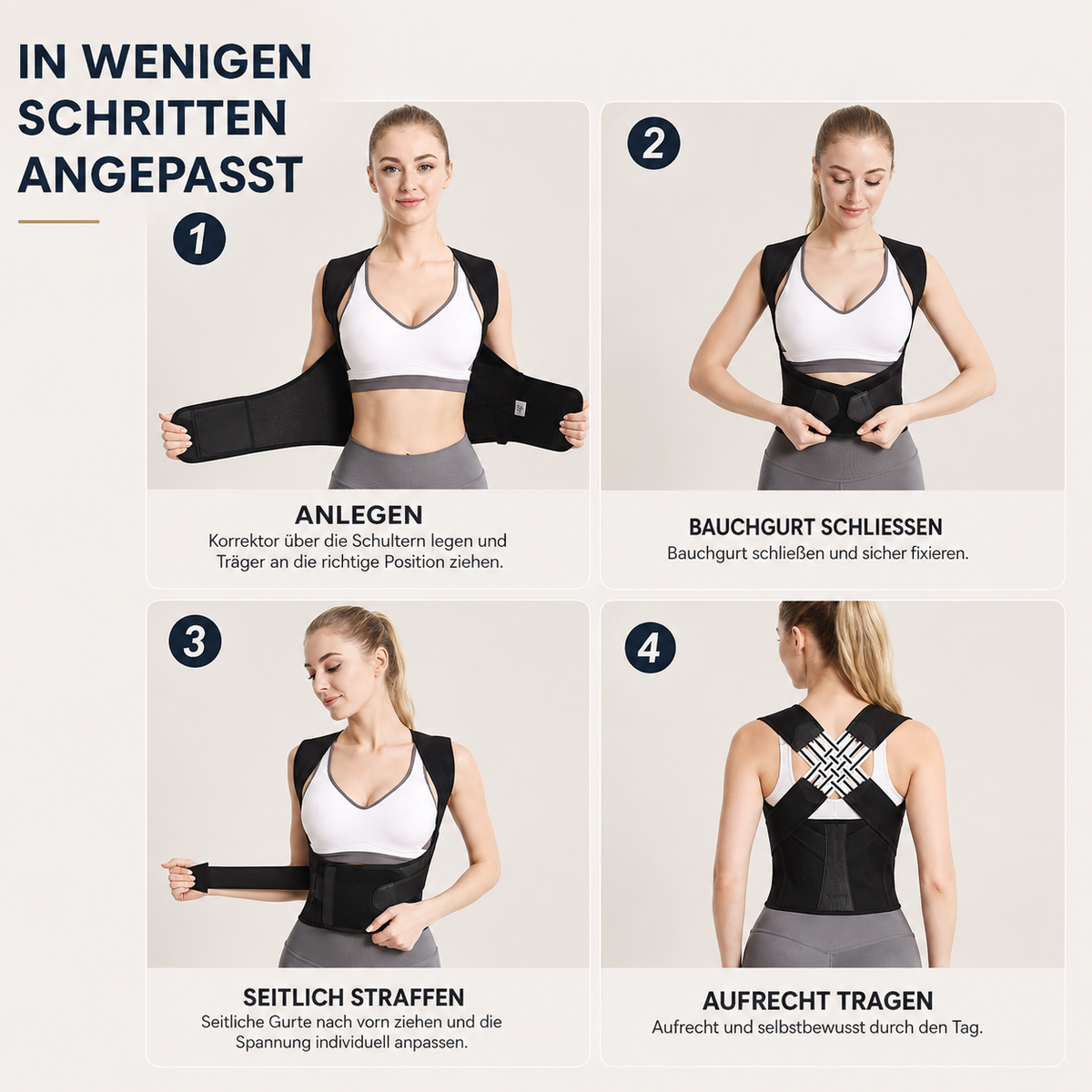Verstellbare Rückenstütze | Ergonomische Haltungskorrektur