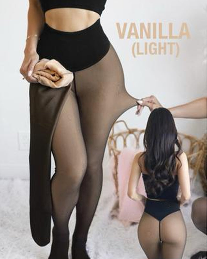 Nahtlose fleeceefütterte Leggings mit hoher Taille