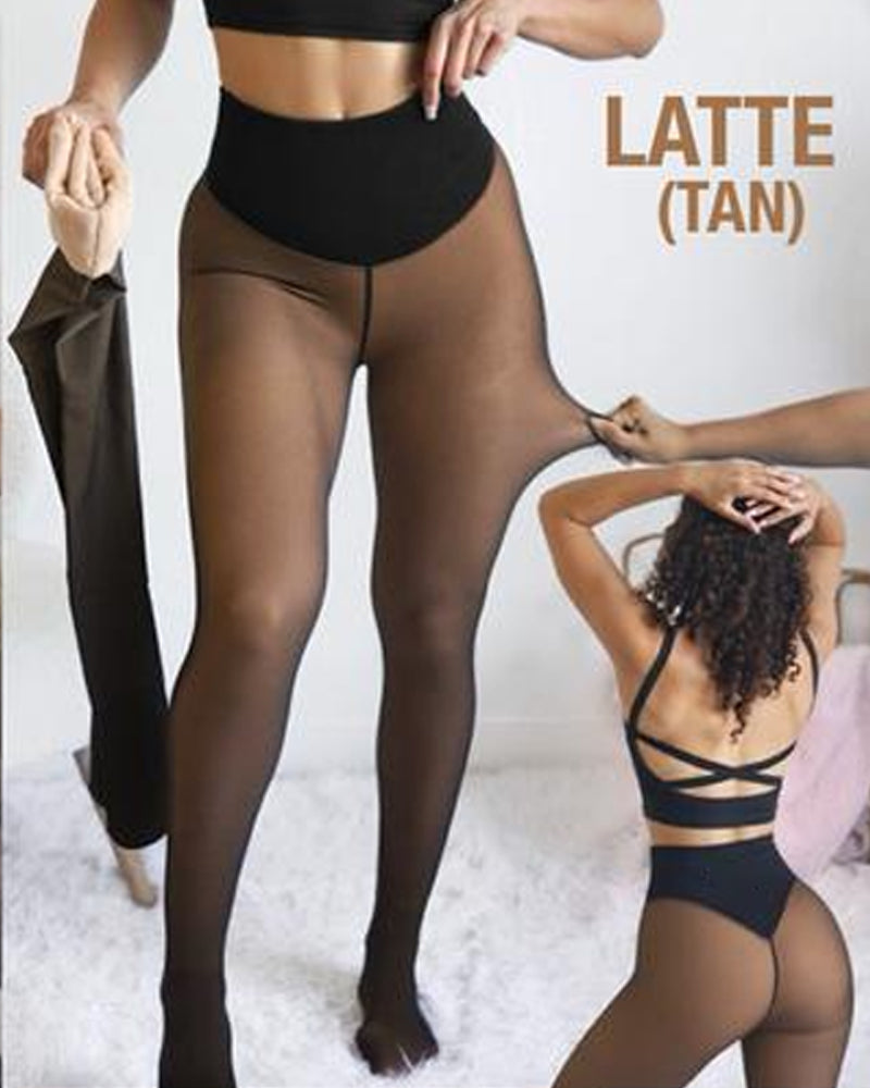 Nahtlose fleeceefütterte Leggings mit hoher Taille