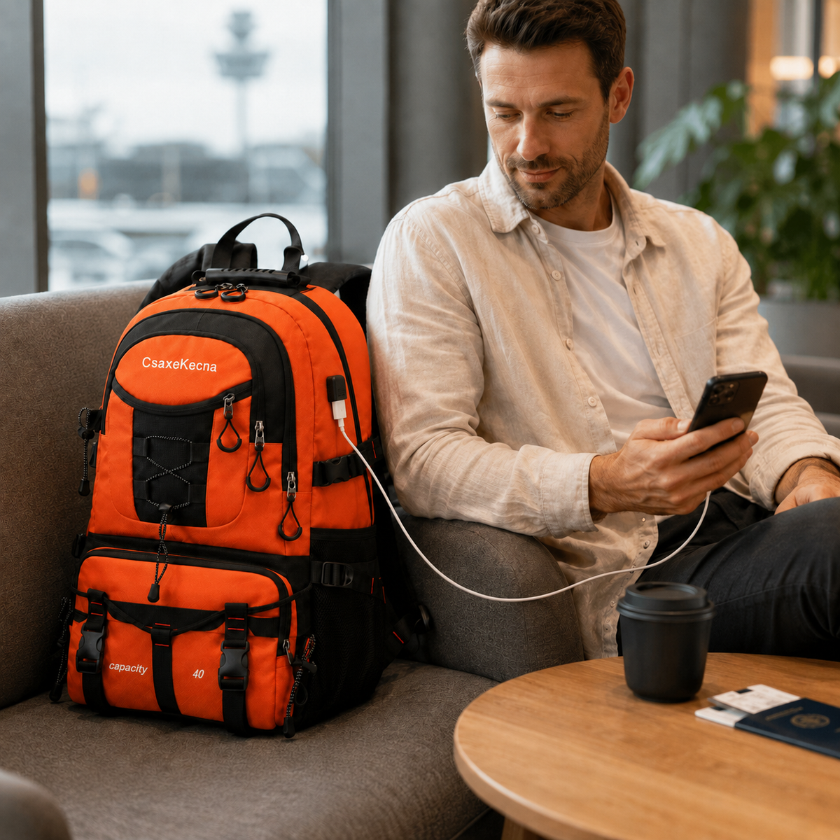 Camp Basel | BergTrail Pro 40L Wanderrucksack mit USB-Anschluss