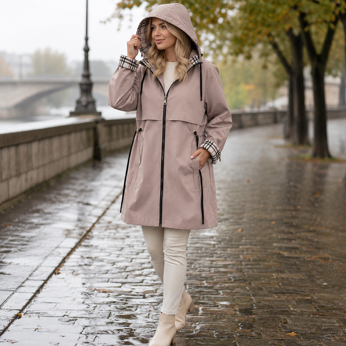 Camp Basel | Nordlyn Zip Coat Wasser- und winddichter Damenmantel mit Kapuze