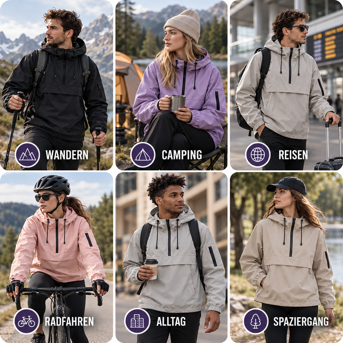 Camp Basel | StormShield Parka Wasserdichter Allwetter-Mantel mit Kapuze