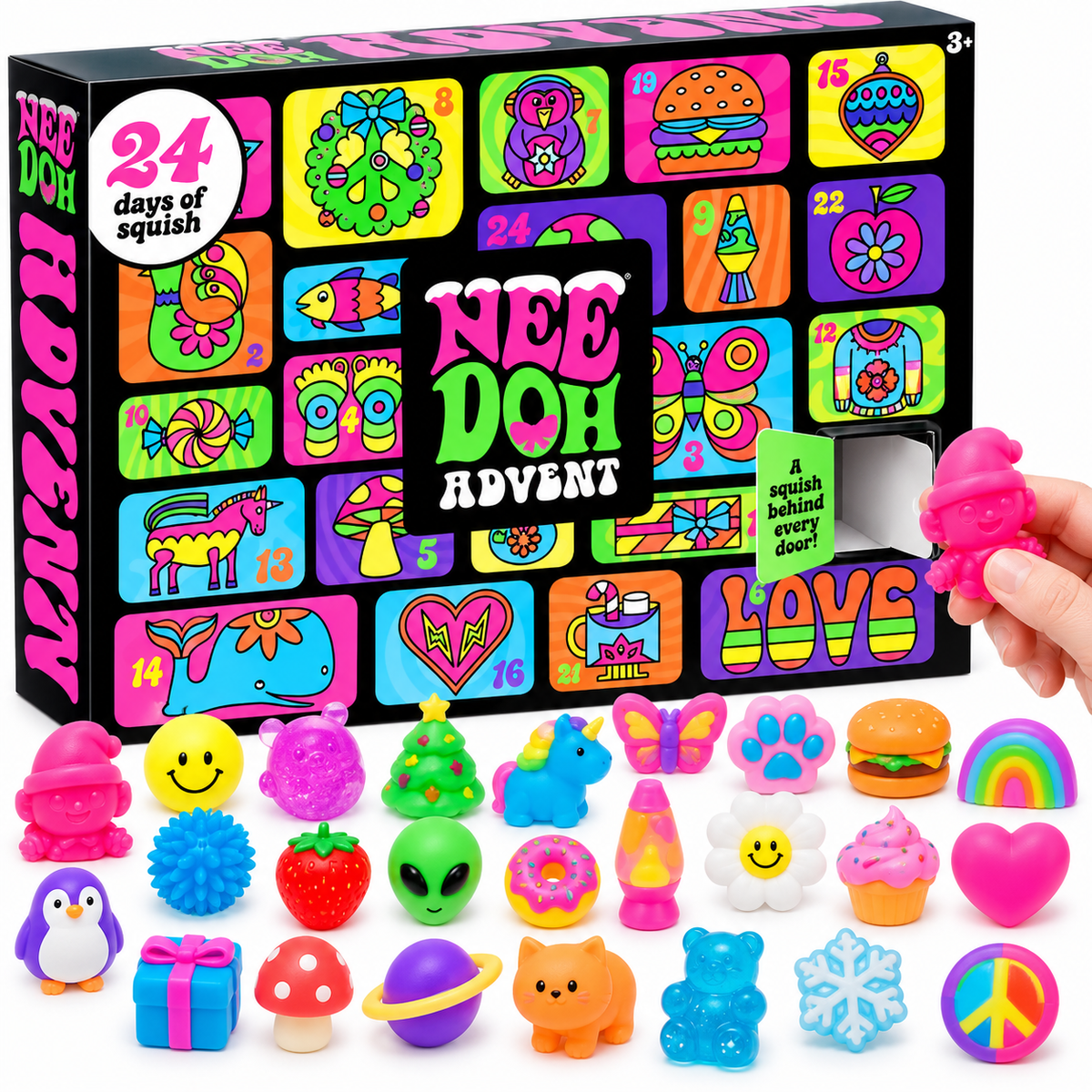 Weihnachtskalender – 24 taktile Squishy-Figuren zum Greifen und Fühlen