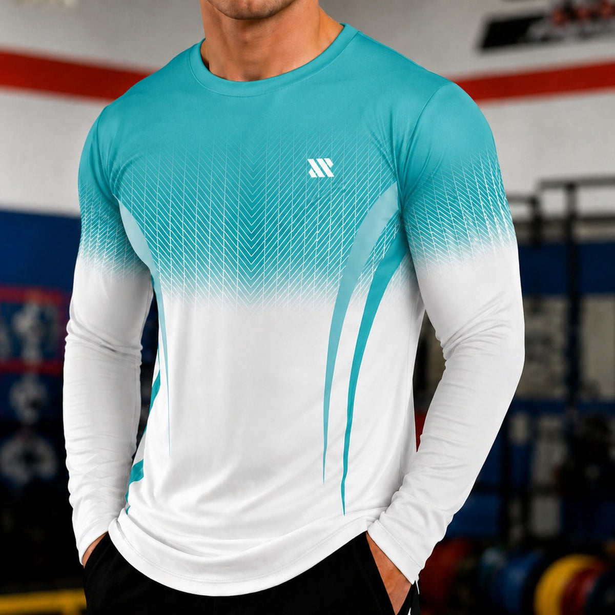 Langarm-Shirt aus Sportgewebe mit UV-Schutz