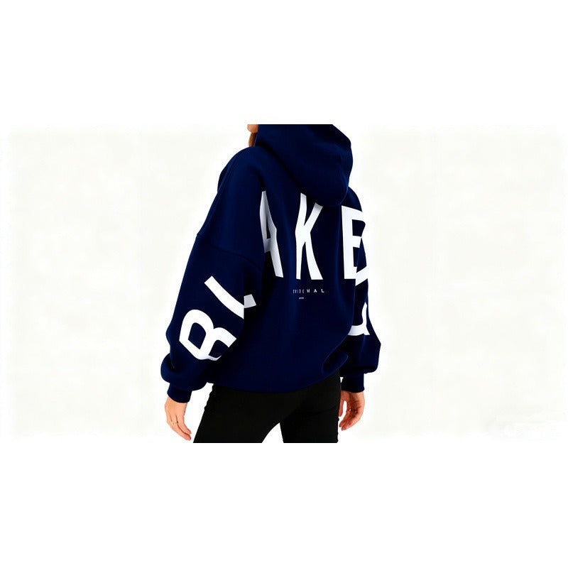 Damen Oversized Hoodie mit Rückenprint und Langarm