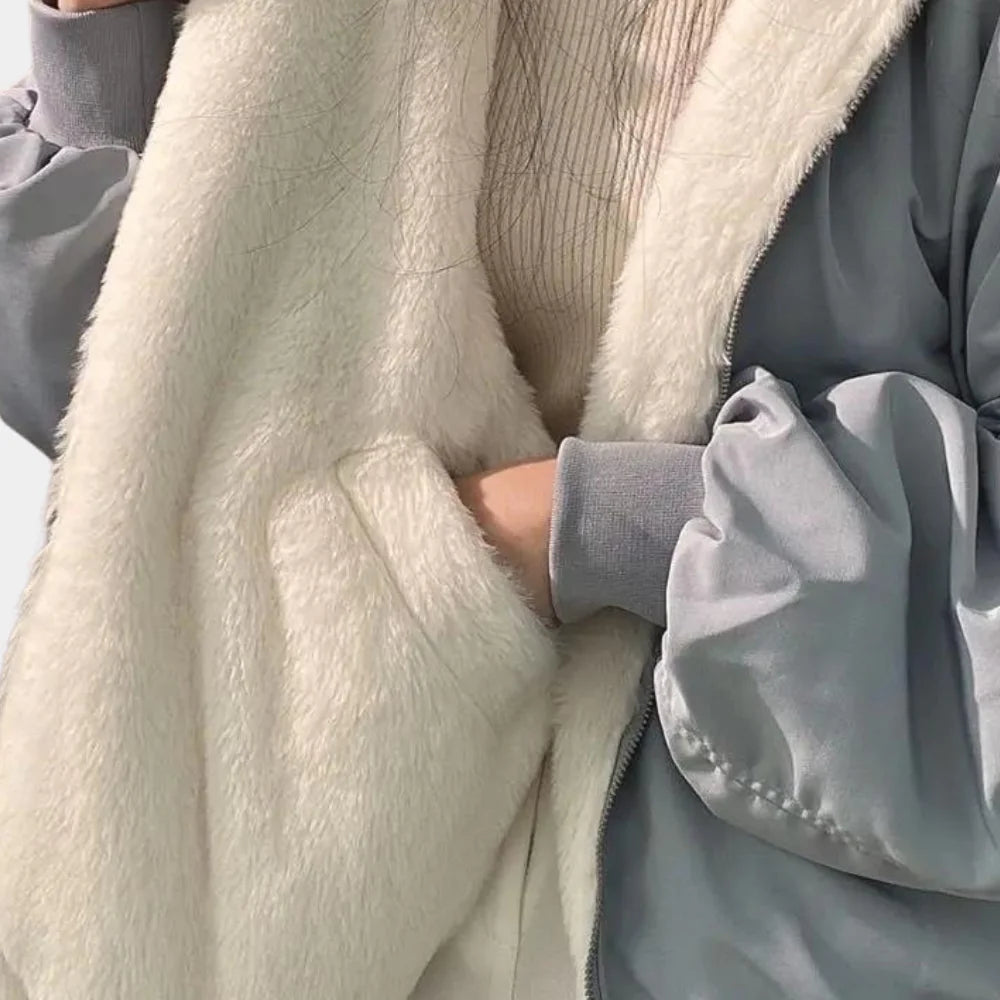 2-in-1 Damen-Wintermantel mit Kapuze Vielseitige Wärme und Stil für kaltes Wetter