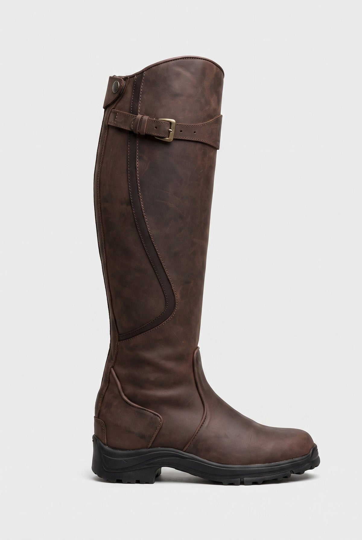 Damen Kniehohe Stiefel | Wasserdicht mit Schnallenriemen