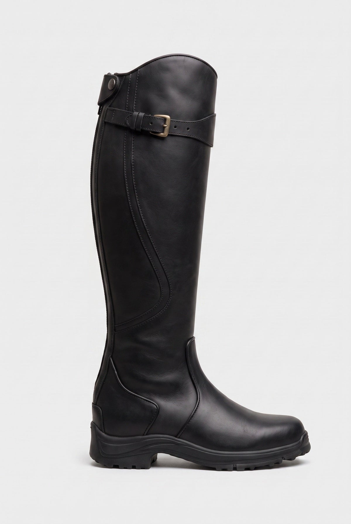 Damen Kniehohe Stiefel | Wasserdicht mit Schnallenriemen