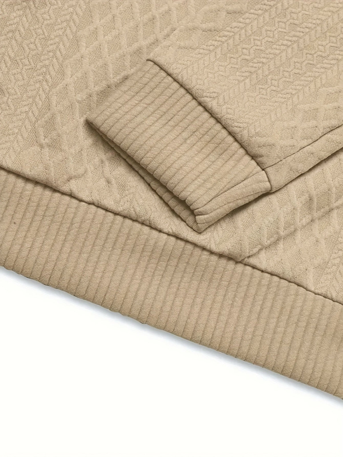 Strukturierter Pullover mit Stehkragen