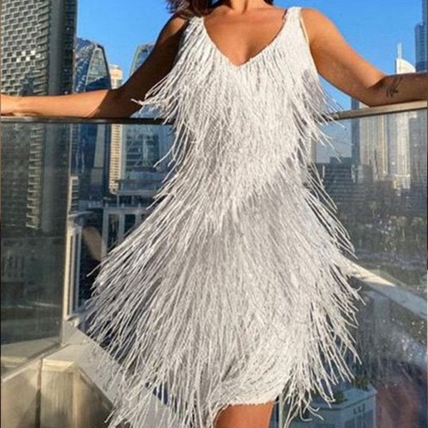 Elegantes Fransen-Partykleid