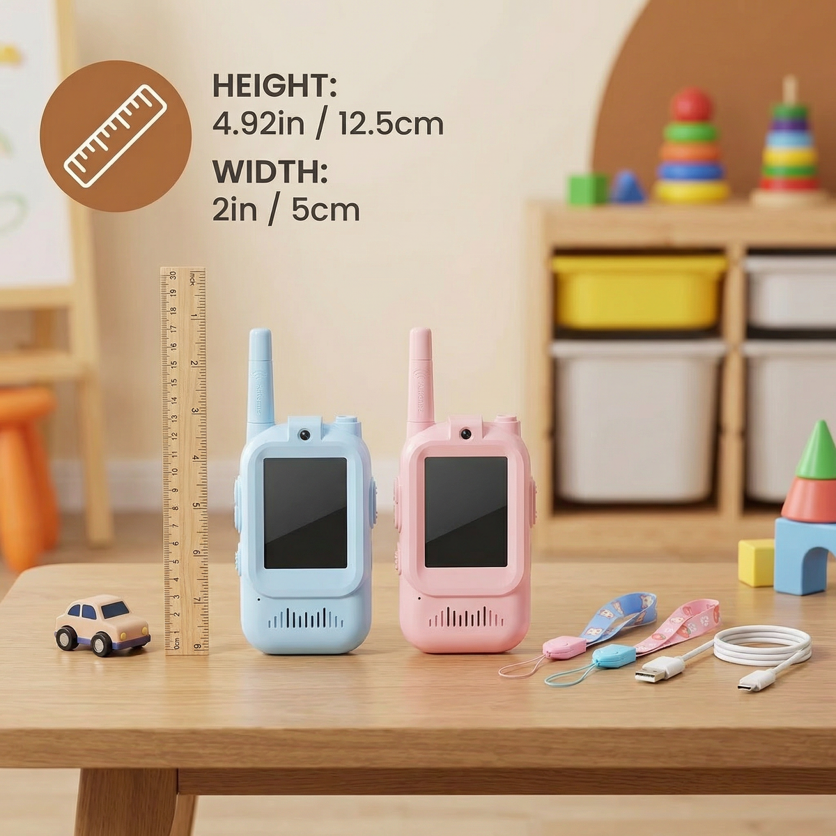 Kinder Video Walkie-Talkie 2er-Pack – Funkgeräte mit Kamera & Bildschirm