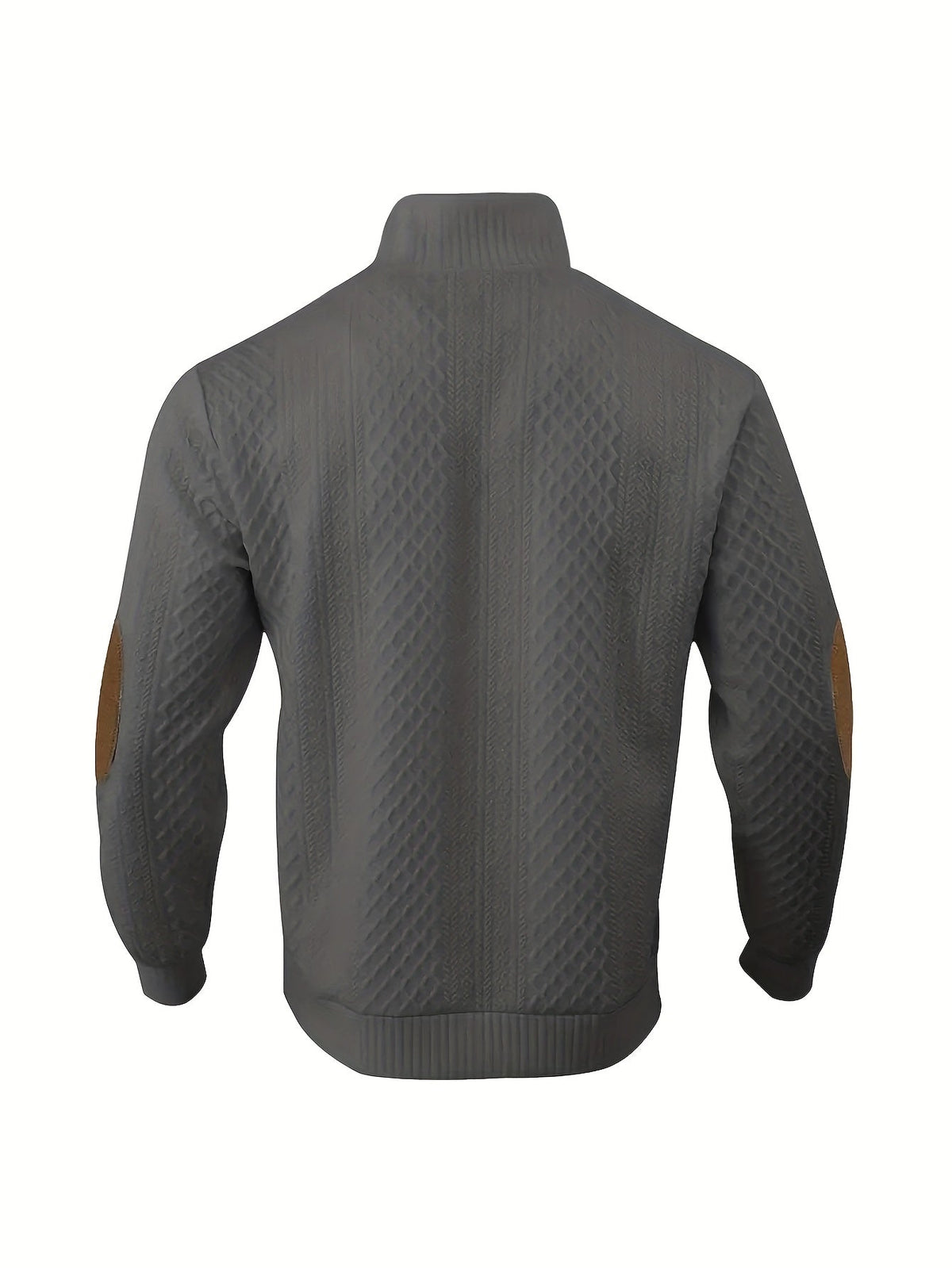 Strukturierter Pullover mit Stehkragen