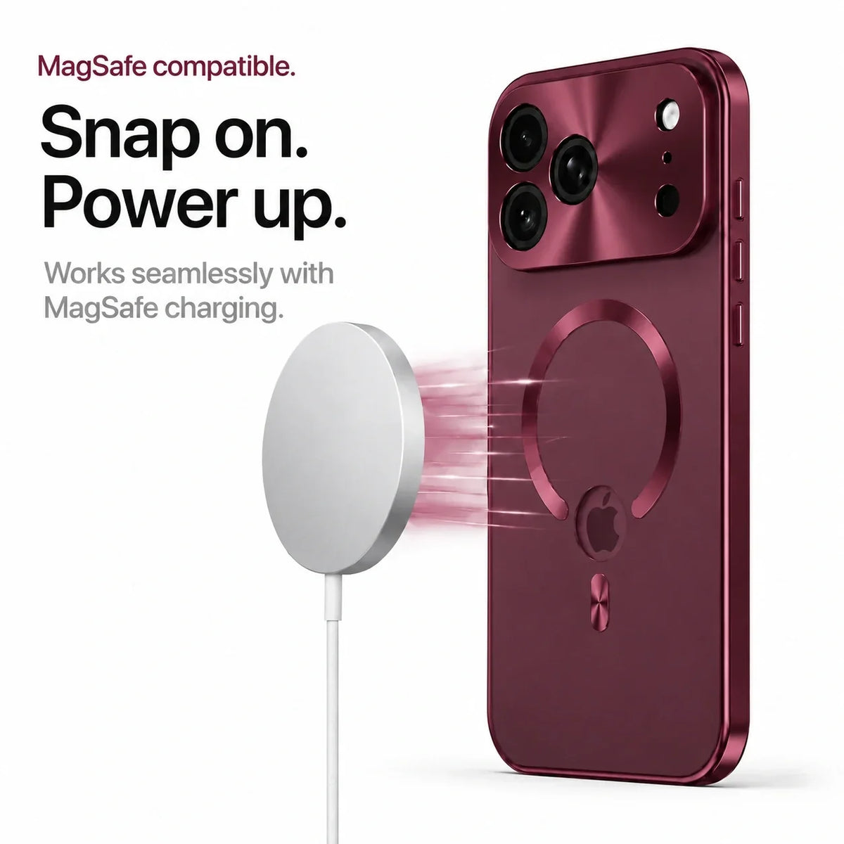 Magnetische iPhone-Hülle mit Metallrahmen und Privacy-Schutz