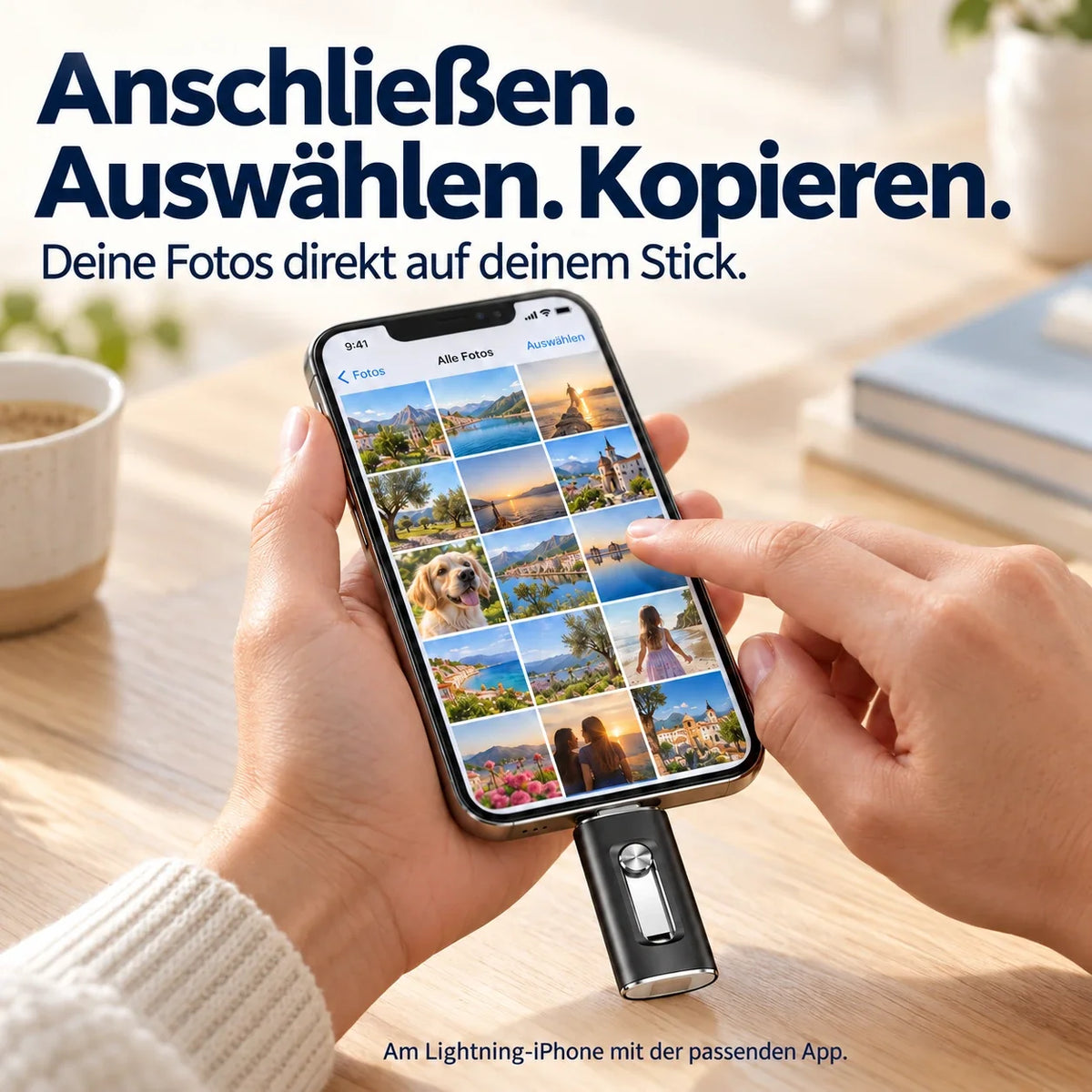 Fotostick für iPhone, Android & PC