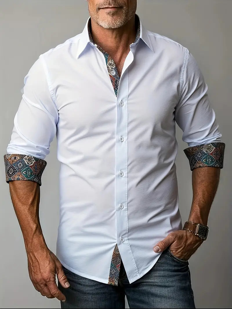 Theo Tailliertes Button-Up-Hemd