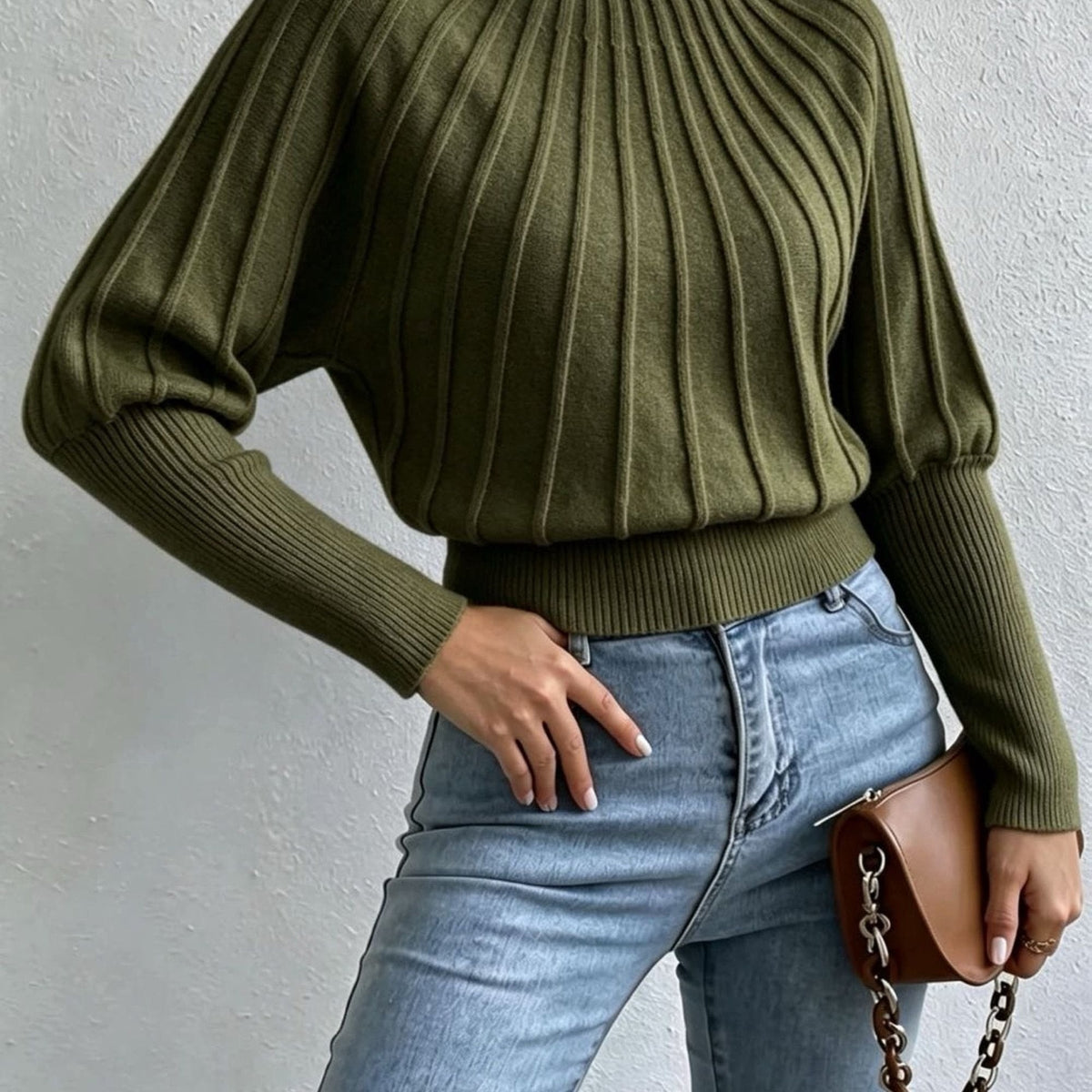 Luna Lässiger Herbst Rollkragenpullover