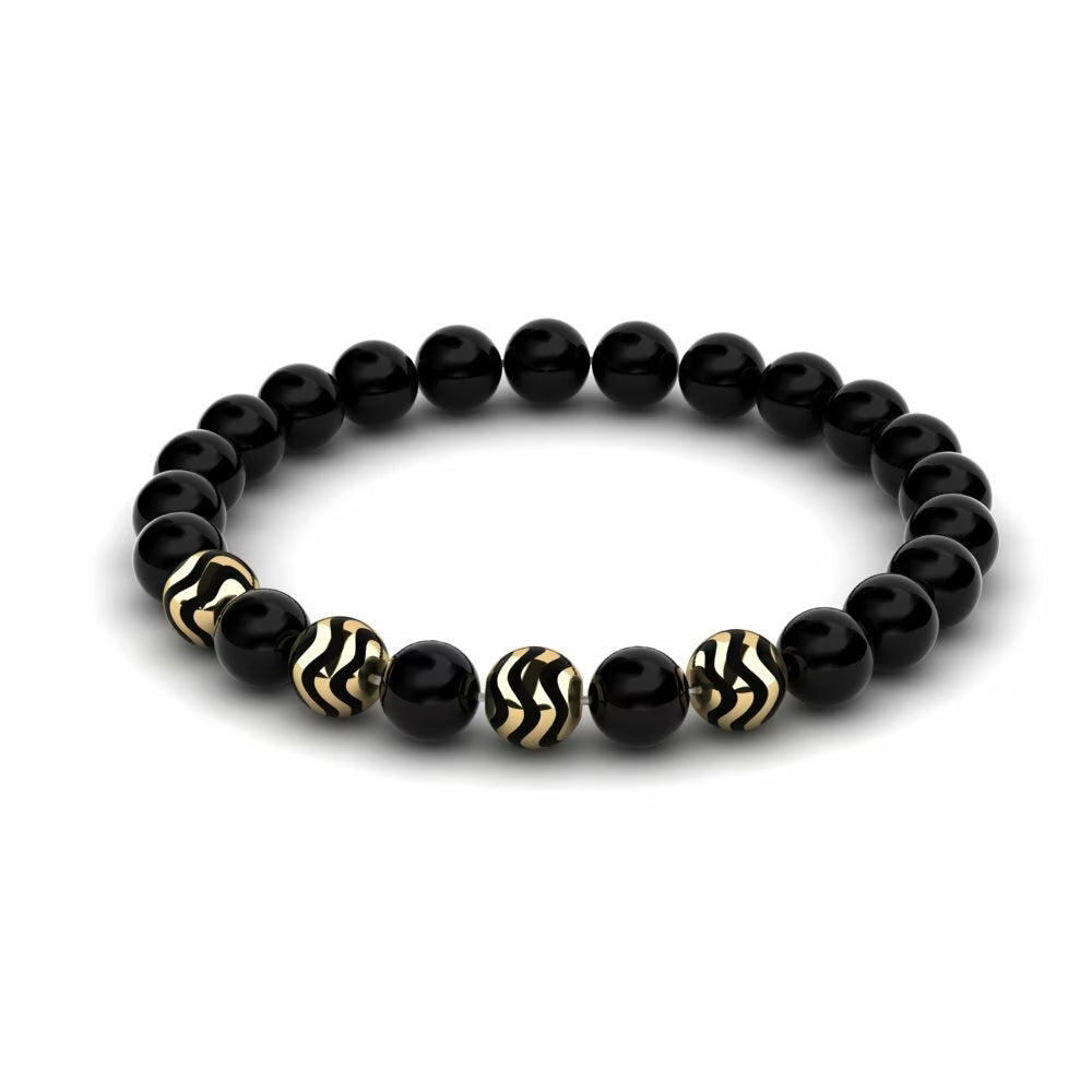 Armband für Herren aus schwarzem Onyx