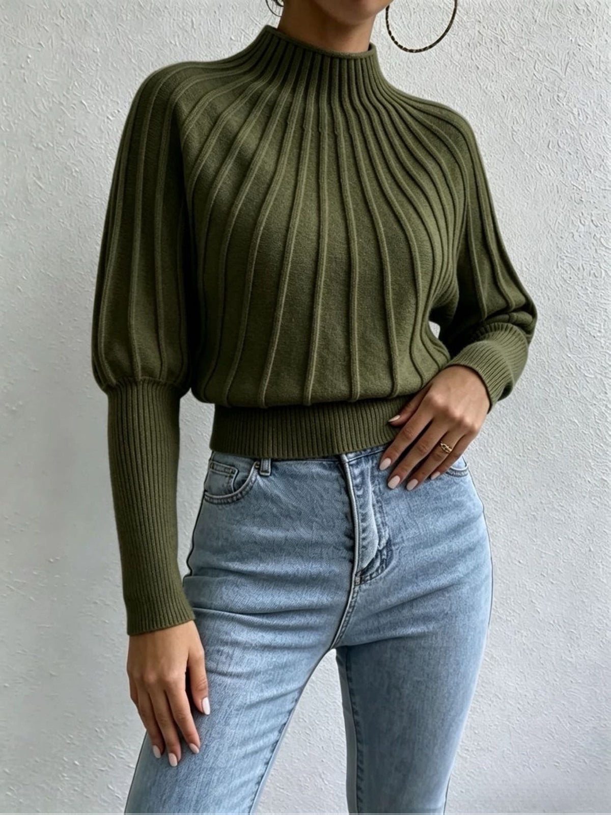 Luna Lässiger Herbst Rollkragenpullover