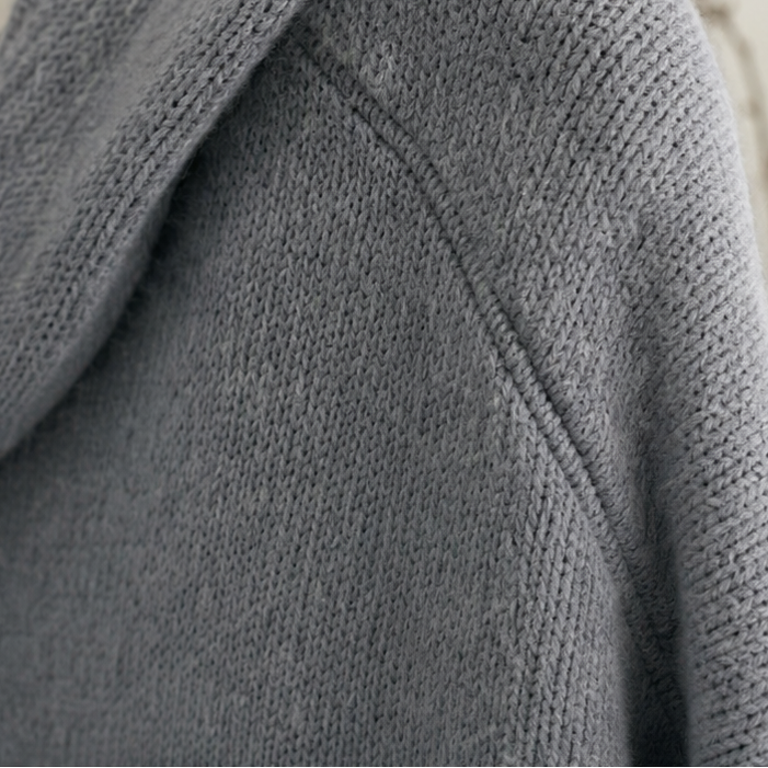 Kapuzen-Waffelstrick-Strickjacke mit Knopfleiste