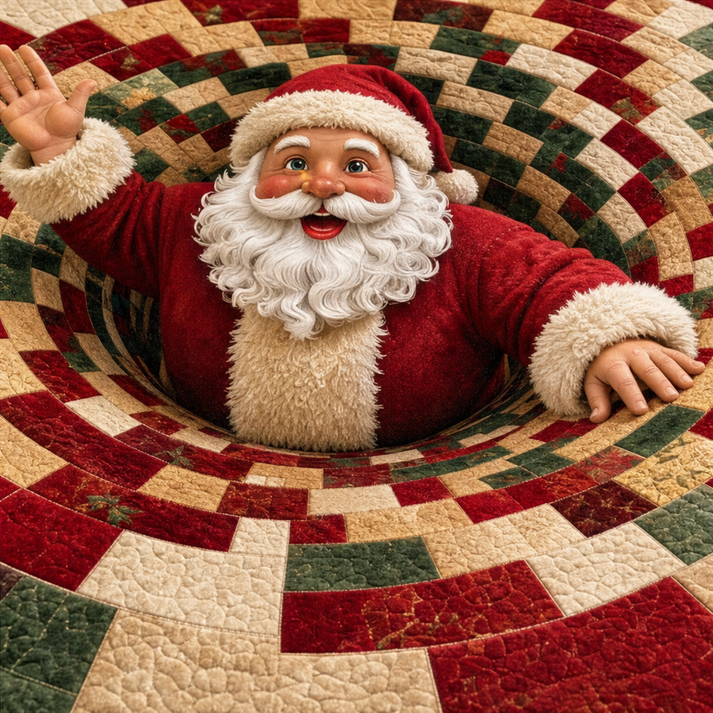 3D-Wirbelquilted Weihnachtsteppich