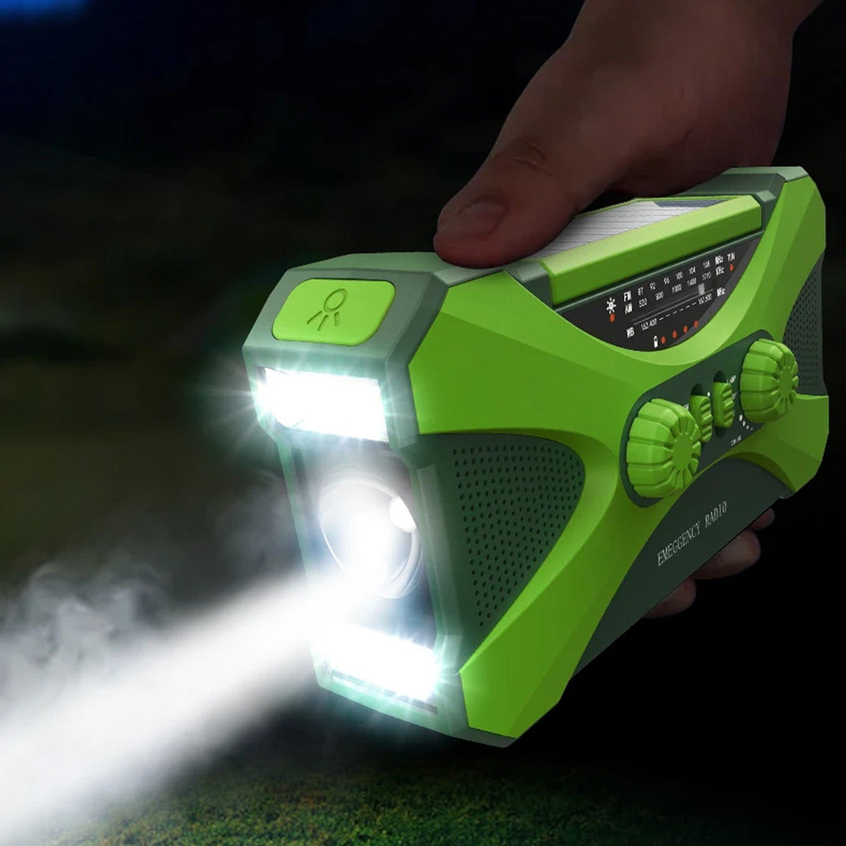 Notfall-Radio mit Handkurbel, Solarpanel und 10000mAh Powerbank