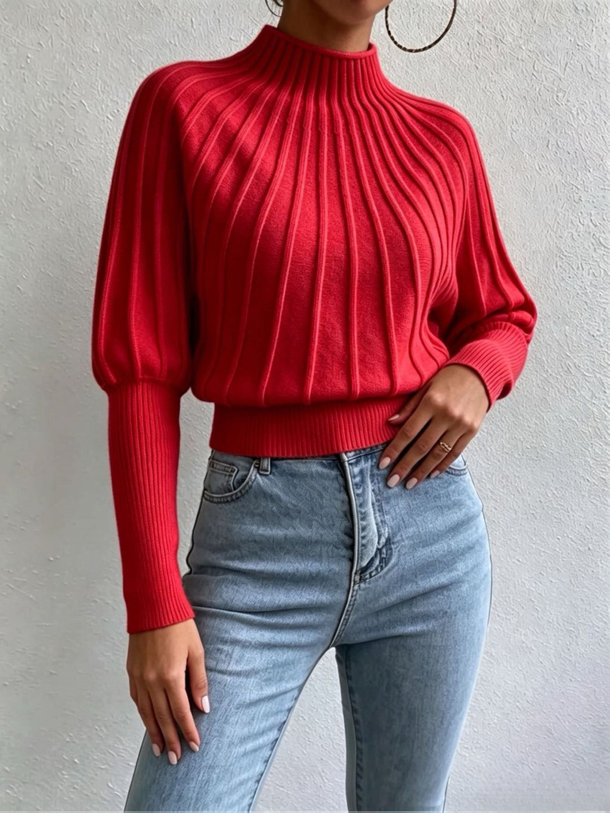 Luna Lässiger Herbst Rollkragenpullover