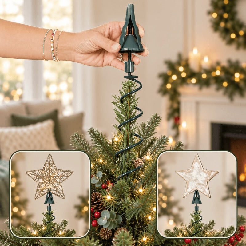 Sichere Christbaumspitzenhalterung