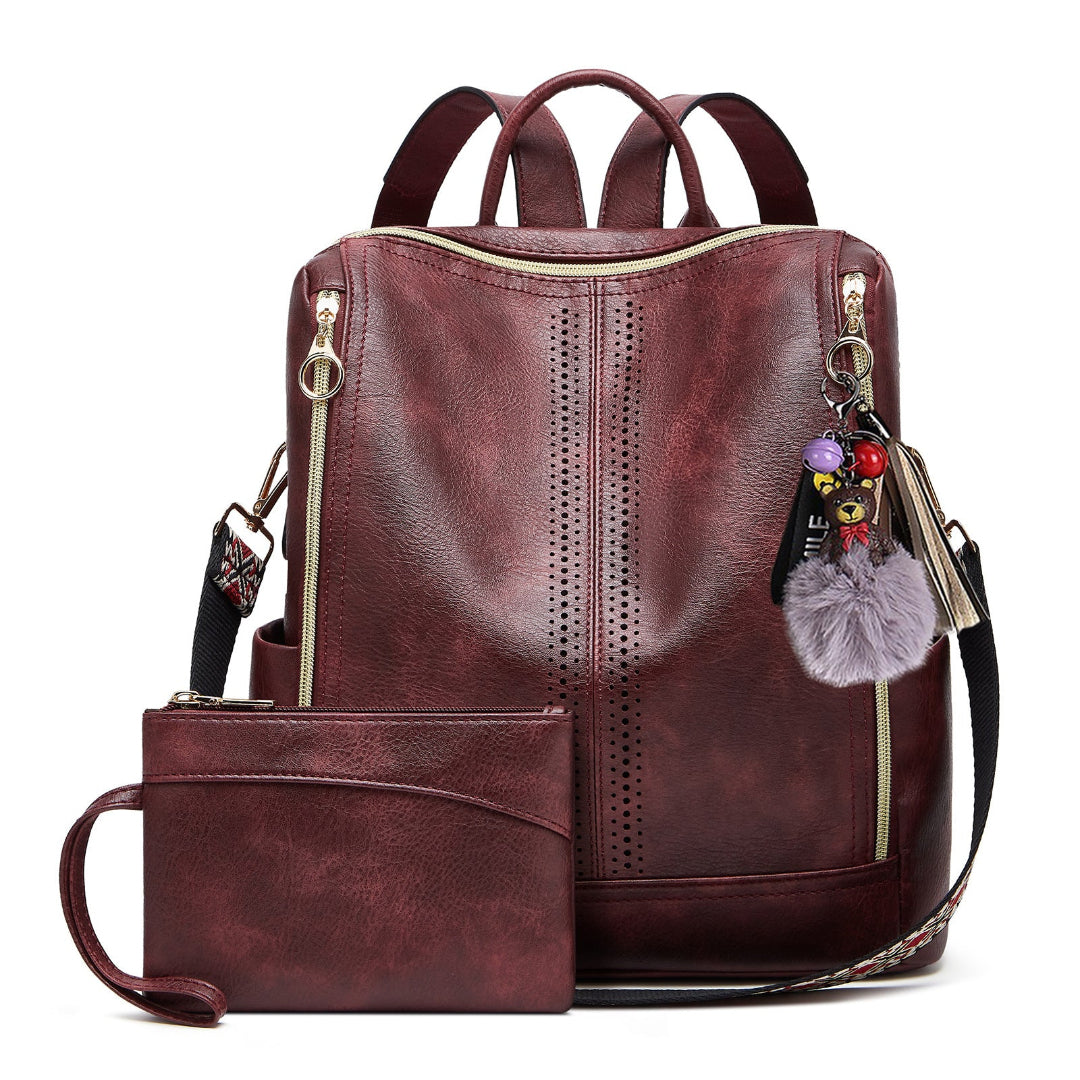 Luxus-Leder 2-in-1 Umwandelbarer Rucksack + Gratis Tasche