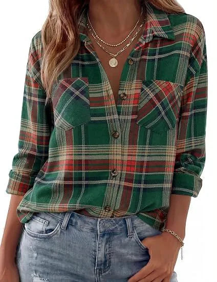 Darcy Damen Western Flanellbluse