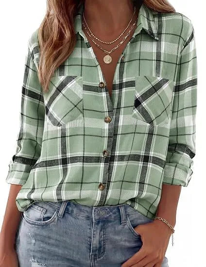 Darcy Damen Western Flanellbluse
